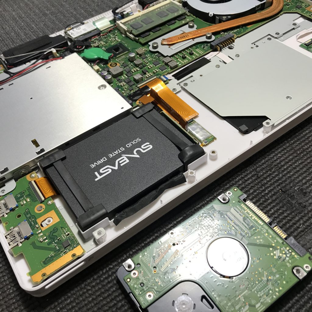 FUJITSU・LIFEBOOK AH77/M  パソコンクリーンパック＋SSD換装   豊田市のお客様の修理事例