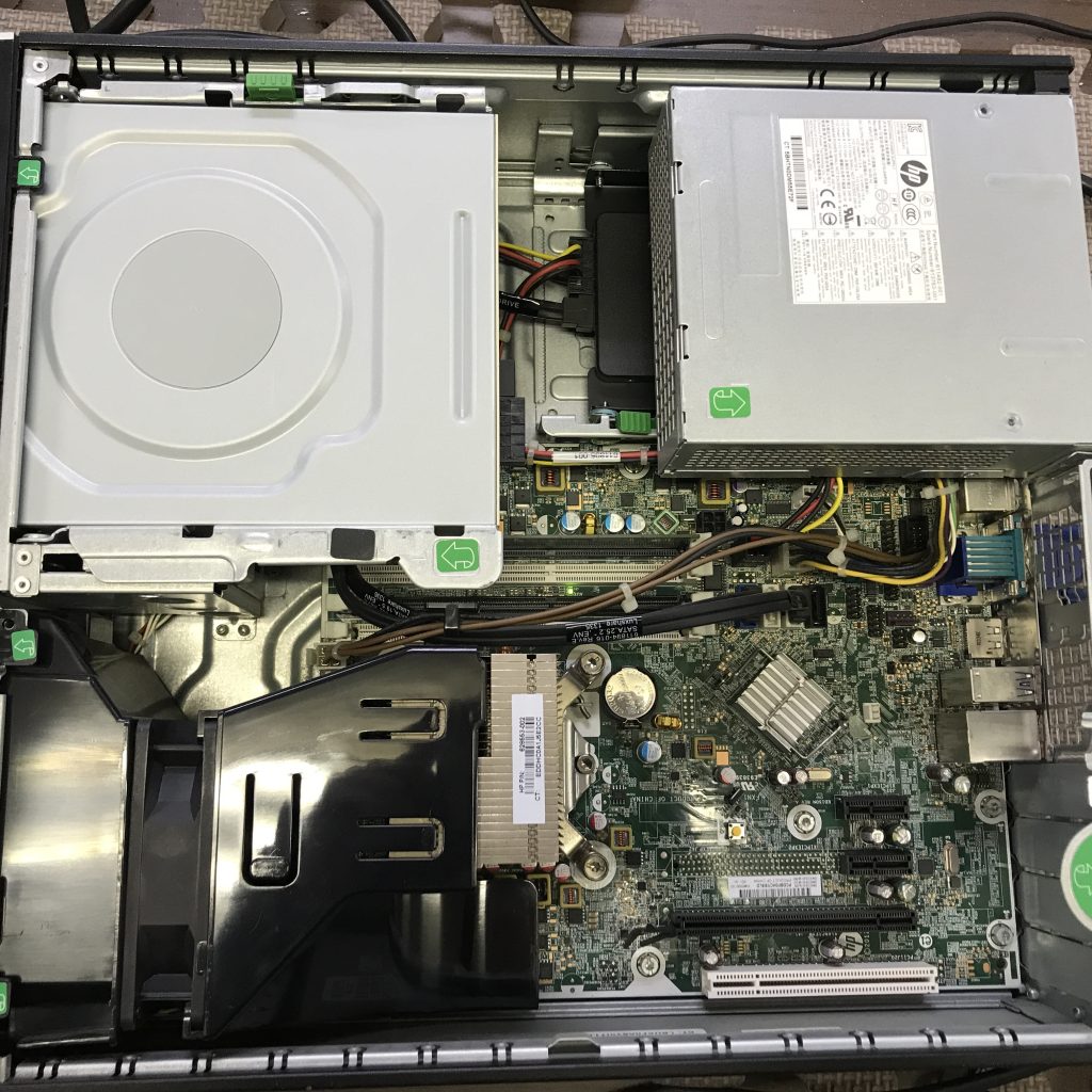 HP・Compaq Pro6300 デスクトップパソコンの開かなくなった光学ドライブの交換修理事例（岡崎市）