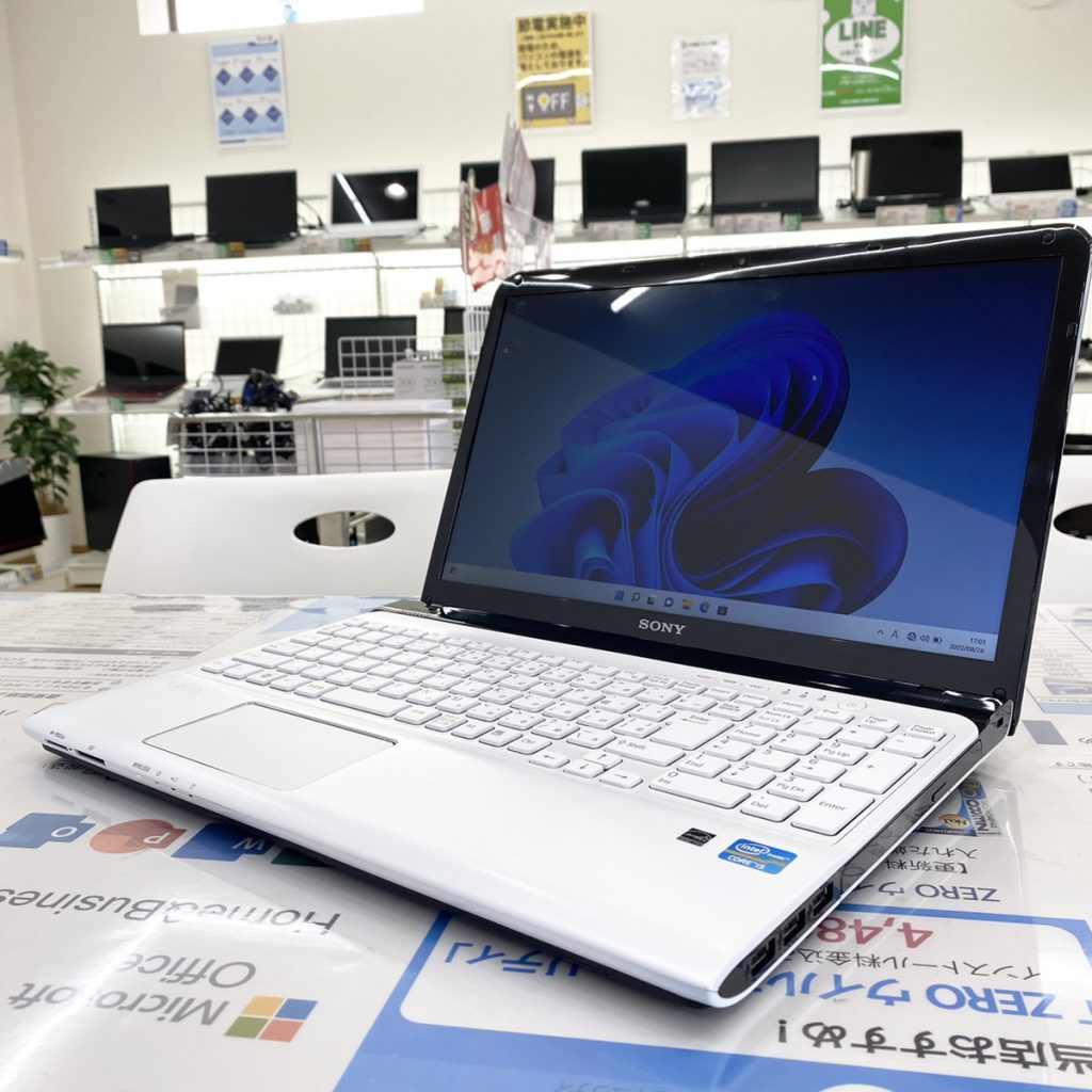 SONY VAIO SVE15117FJW のオススメノートパソコン情報【PC堂 大樹寺店】