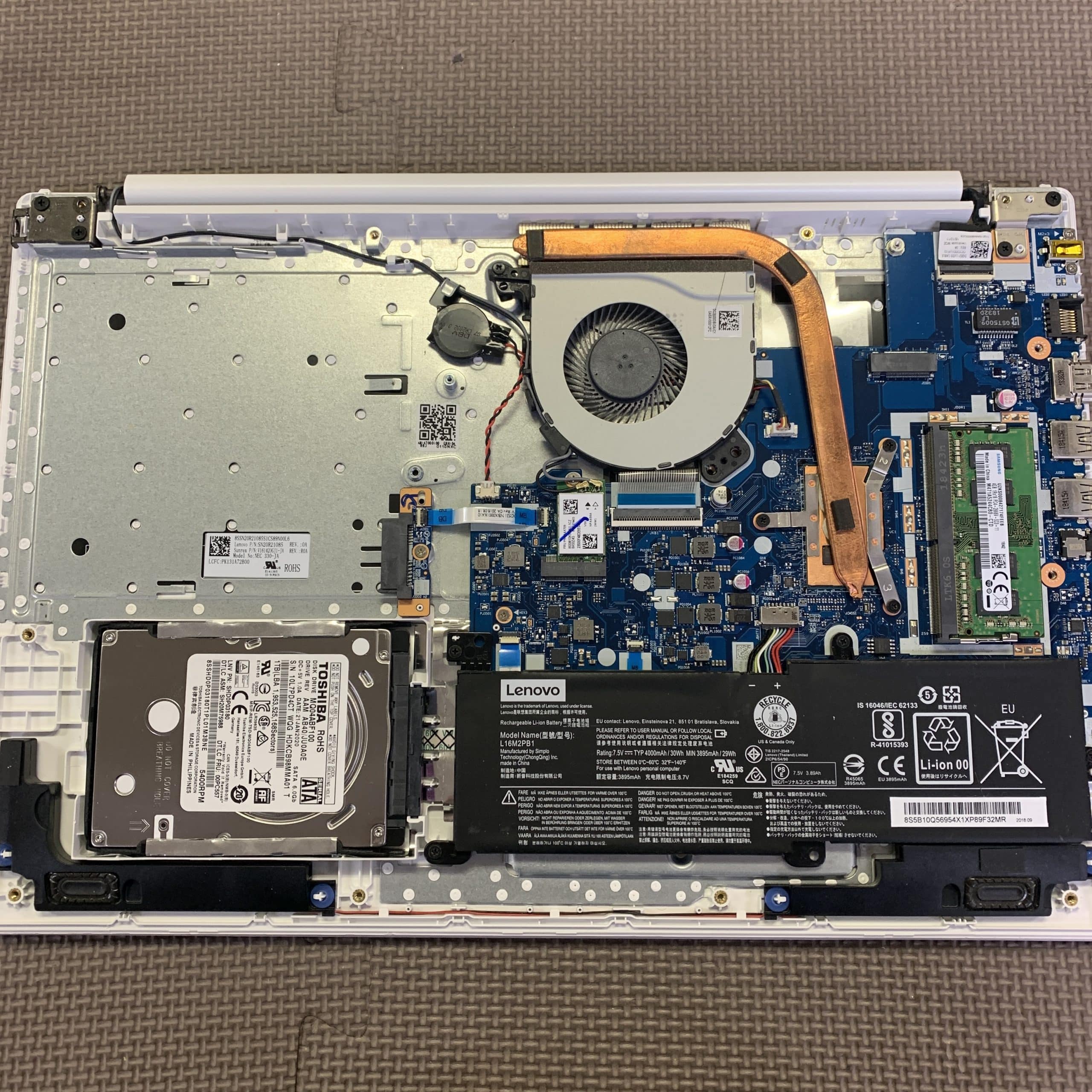 NEC・LAVIE NS700/K ノートパソコンのHDD不良によるSSDへの換装事例 