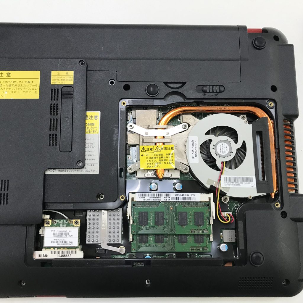 NEC・LS550 DS6R ノートパソコンのCPUファンの交換修理事例（幸田町）