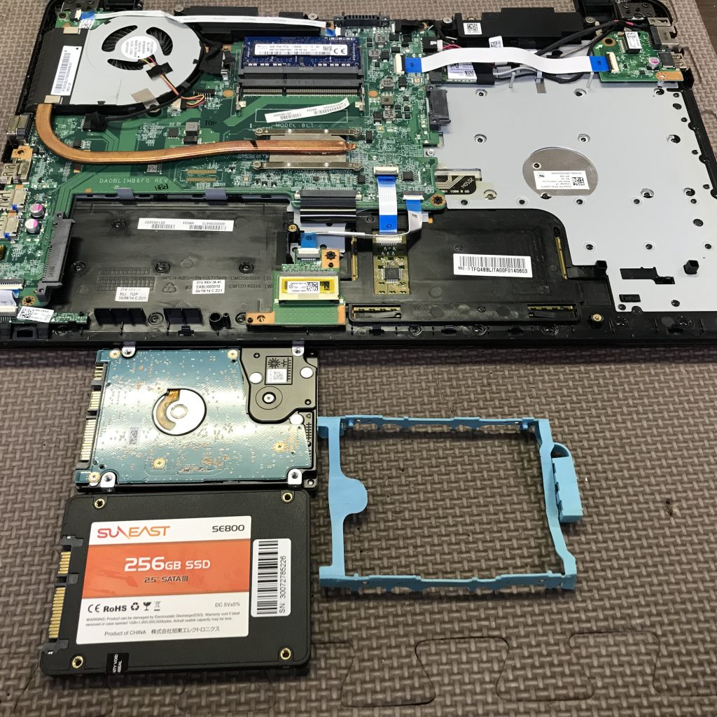 TOSHIBA・dynabook HDD不良が発生したノートパソコンのSSDへのストレージ換装事例（豊田市）