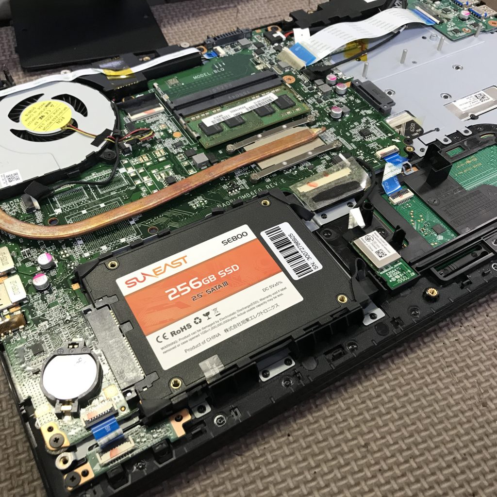 TOSHIBA・dynabook パソコンクリーンパック+SSD換装＋安心データ移行の修理事例（岡崎市）