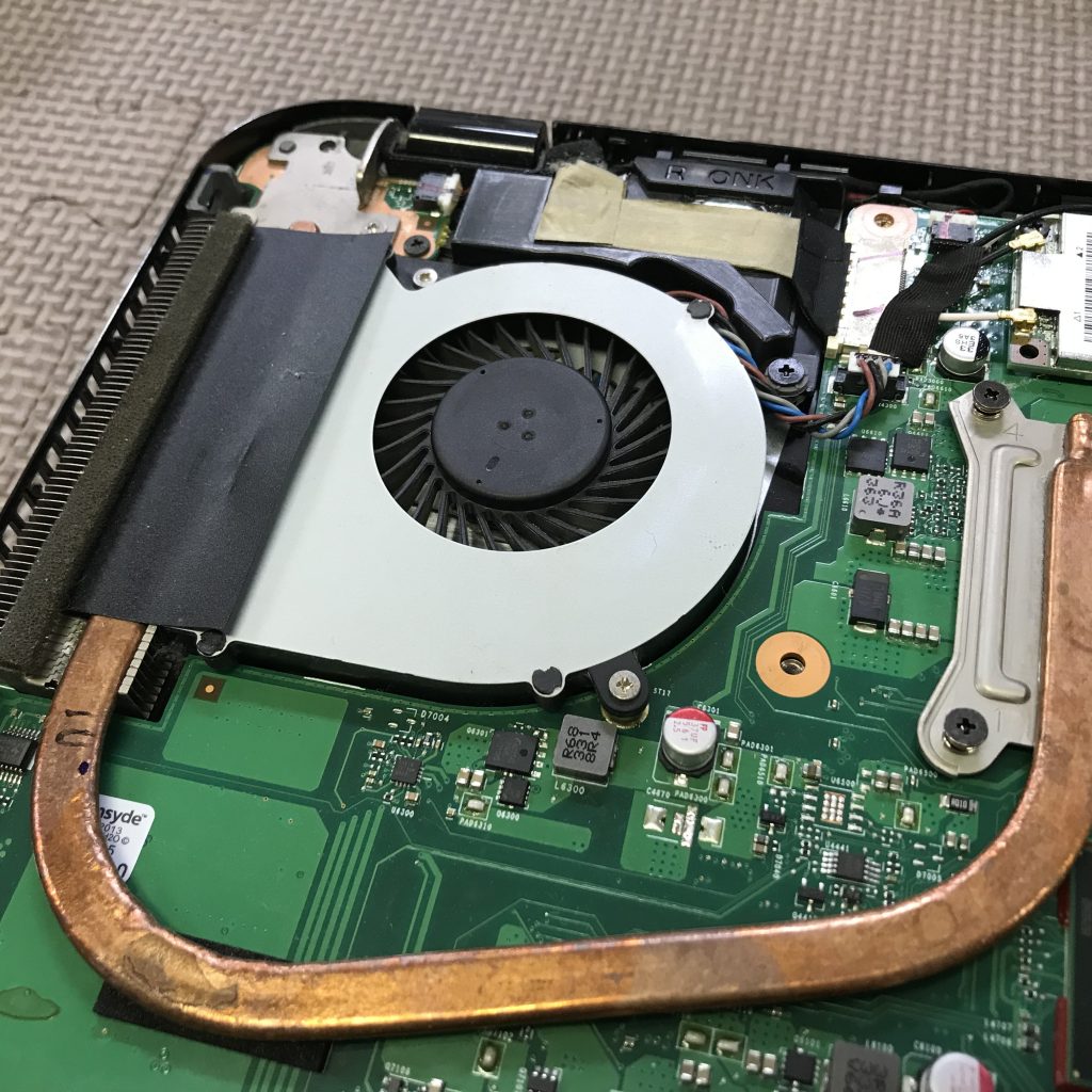 TOSHIBA・dynabook  冷却ファンの故障による起動不良のパソコンの修理事例（岡崎市）