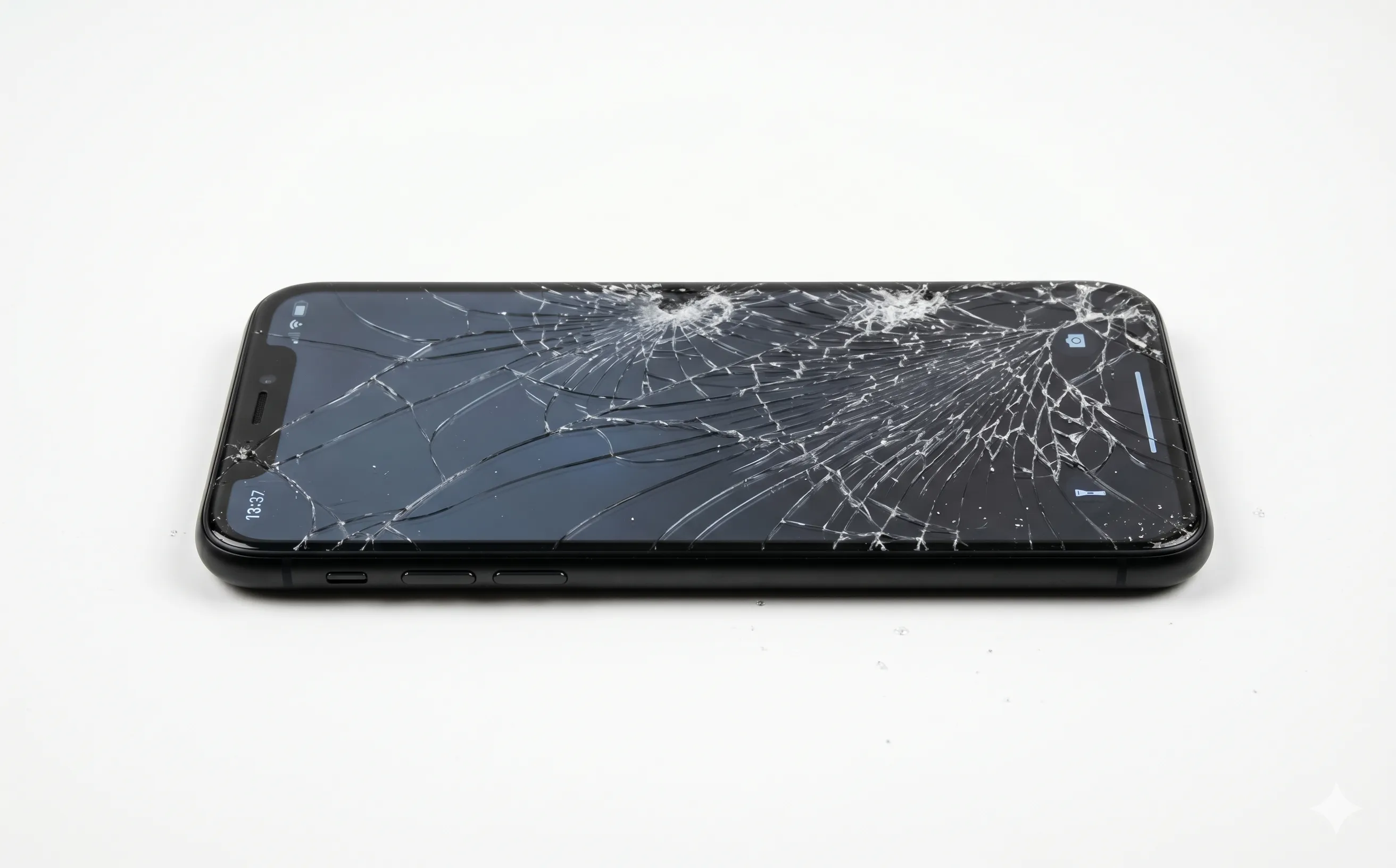 画面が割れている