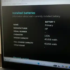 パソコン修理の工程6:バッテリー交換完了後のパソコン外観