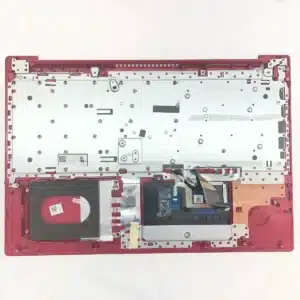キーボード裏面のリベットを取り外す作業工程