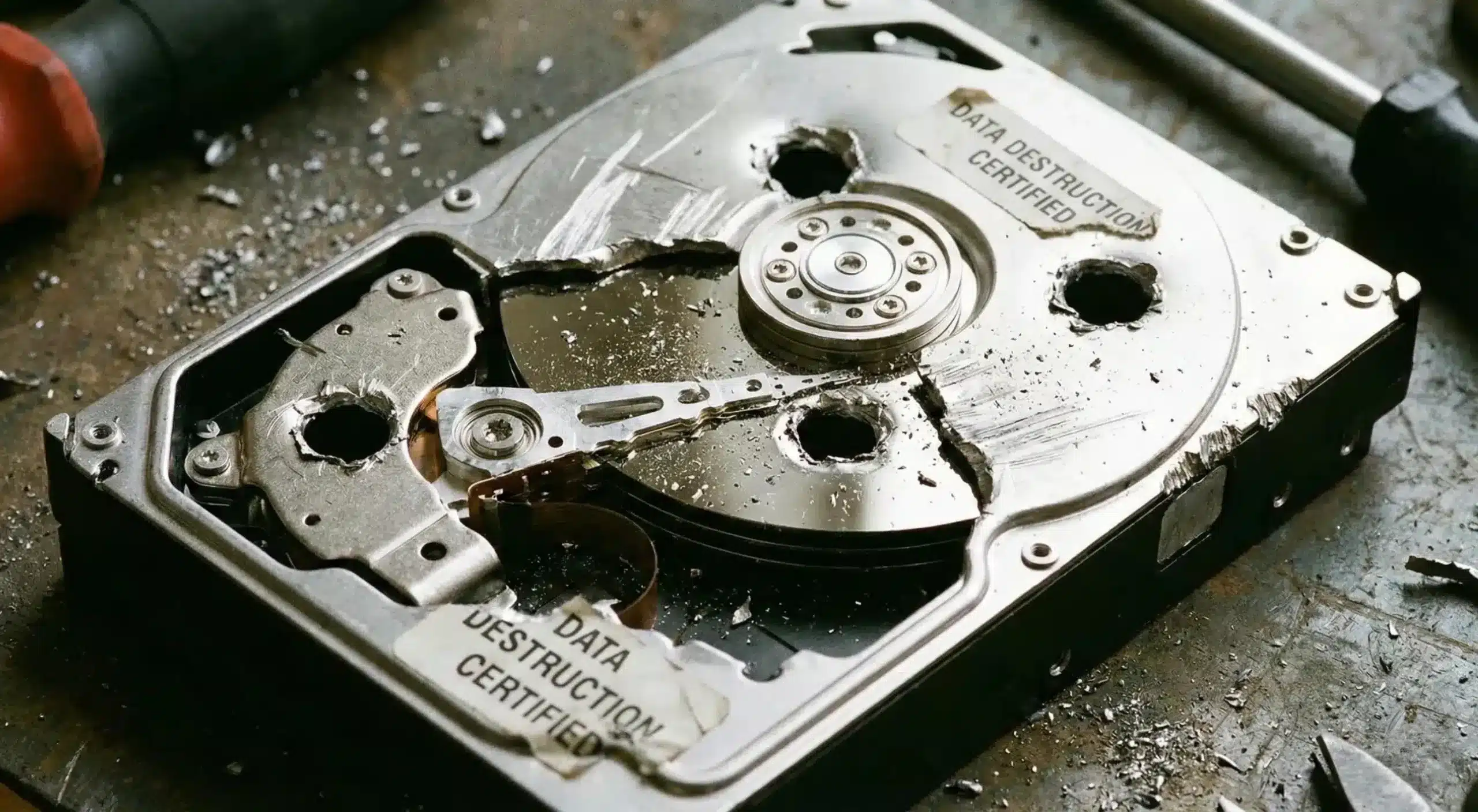 物理破壊されたHDD